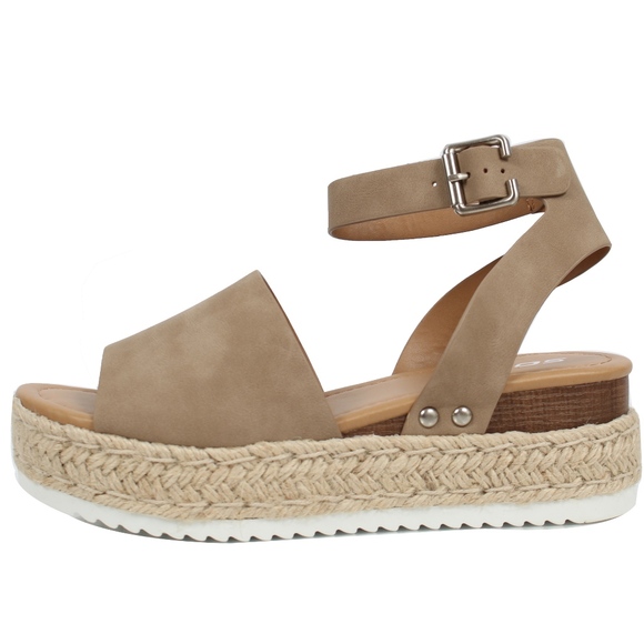 Size 6 Dark Natural Halter Ankle Strap Espadrille - Picture 2 of 6